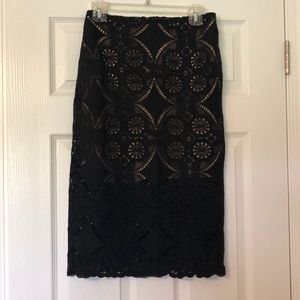 Abercrombie & Fitch pencil lace skirt size 2